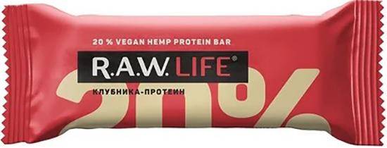 R.A.W. Life без сахара Клубника-Протеин 47 г