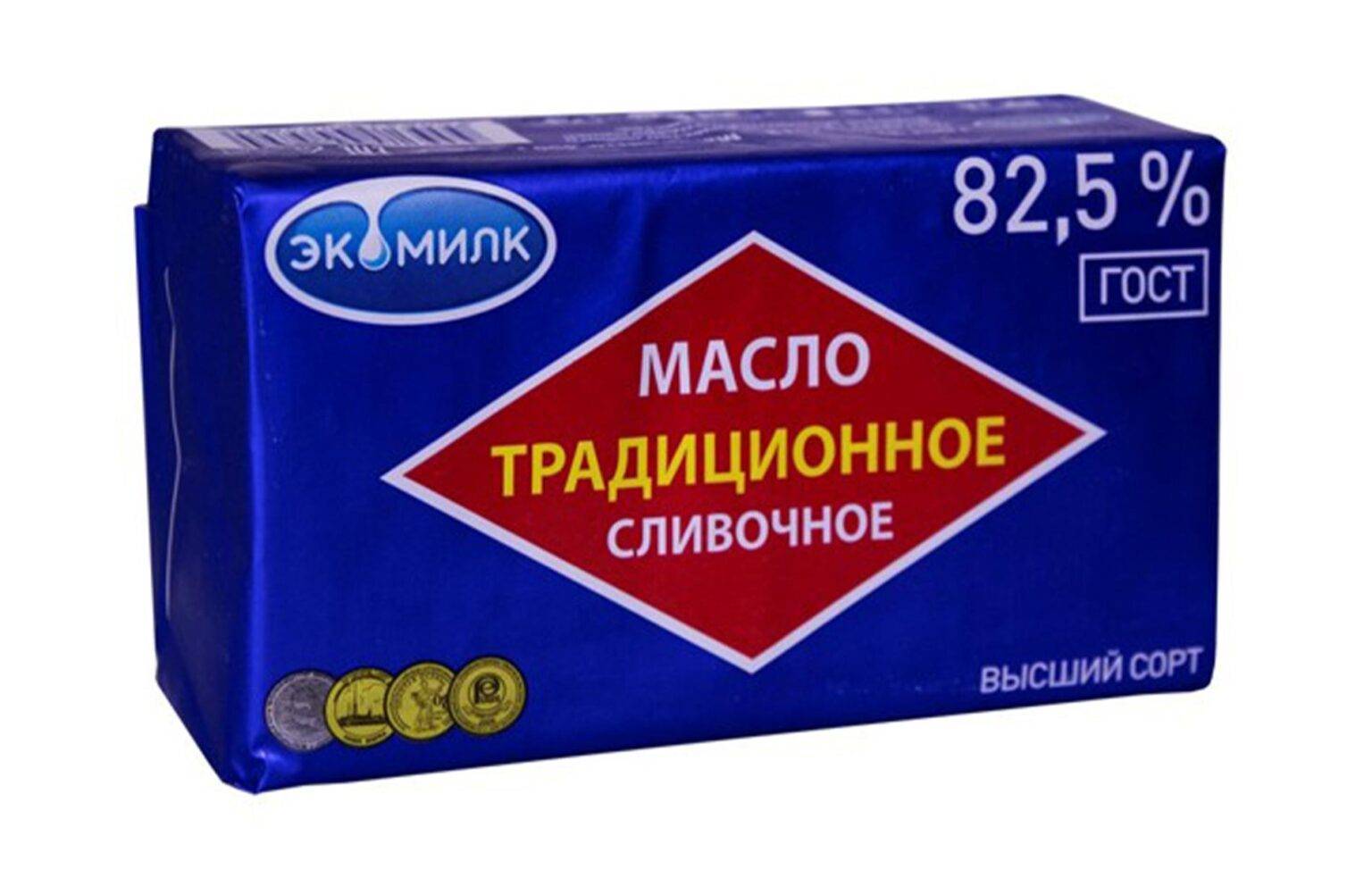 Экомилк масло сливочное традиционное 82.5%, 180 г