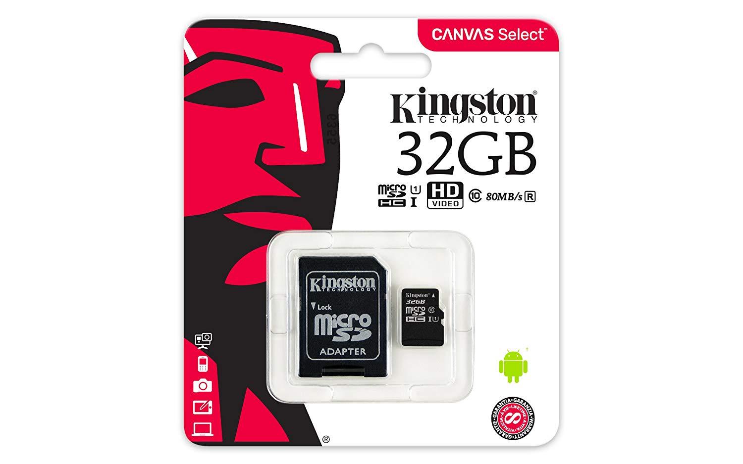 Kingston Canvas Select Plus microSDHC 32 ГБ