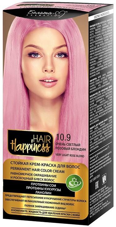 Белита-М Hair Happiness, 10.9 очень светлый розовый блондин