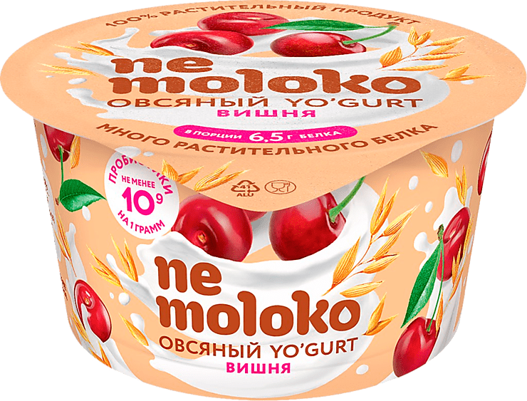 Nemoloko йогурт овсяный с вишней