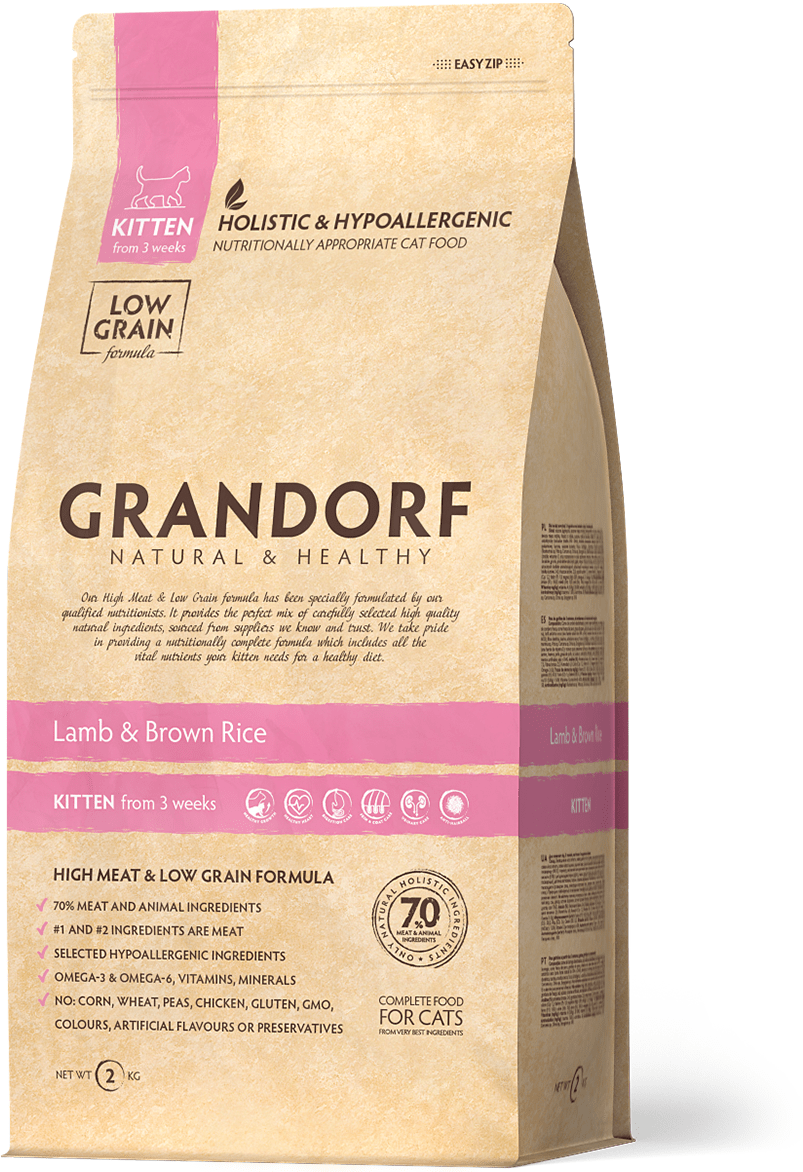 Grandorf Kitten Lamb & Brown Rice гипоаллергенный с птицей и мясом