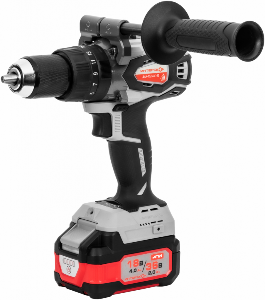 Бесщеточная ударная дрель-шуруповерт АПИ 36В (140 Н·м)