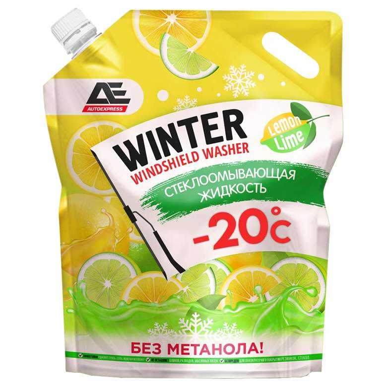 AUTOEXPRESS Winter, −20 °C, 3 л (дой‑пак, лимон)
