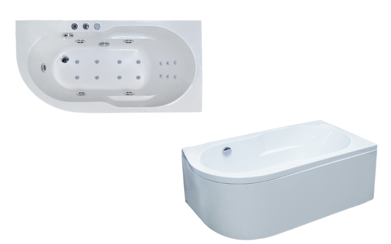 Royal Bath AZUR 170×80×60 (правый, комплект: ванна+каркас+панель+слив/перелив)