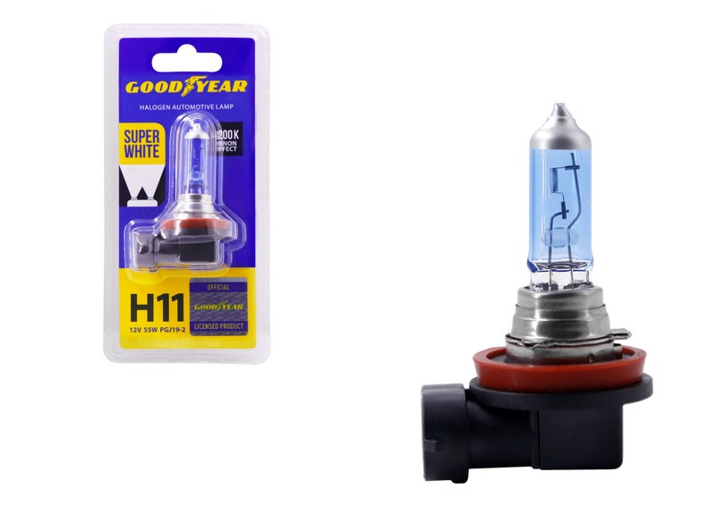 Goodyear Super White H11 (≈4200 K)