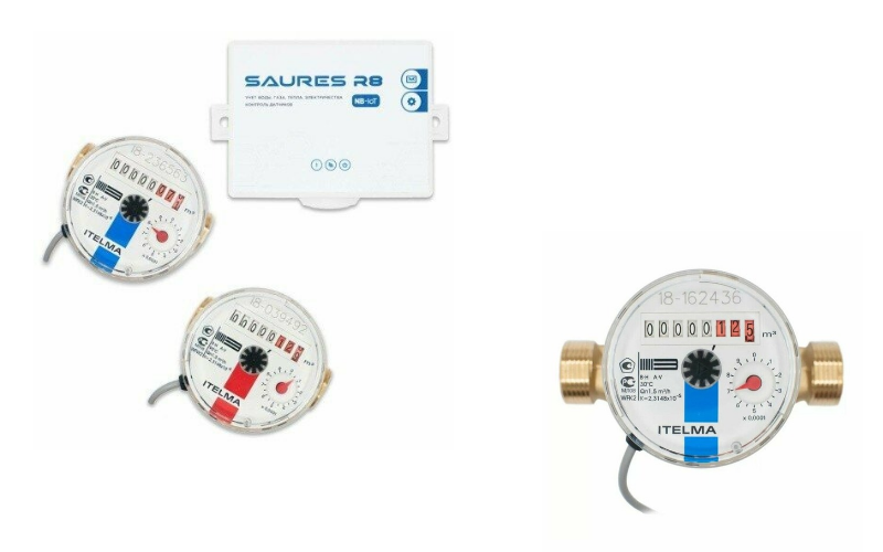 Комплект SAURES + счётчики ITELMA (NB-IoT, 80 мм)