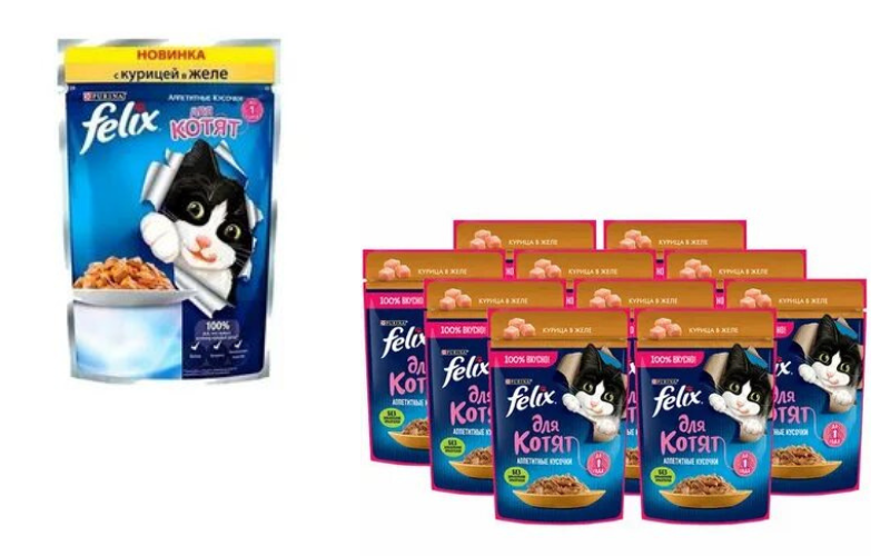 Felix пауч для котят курица в желе