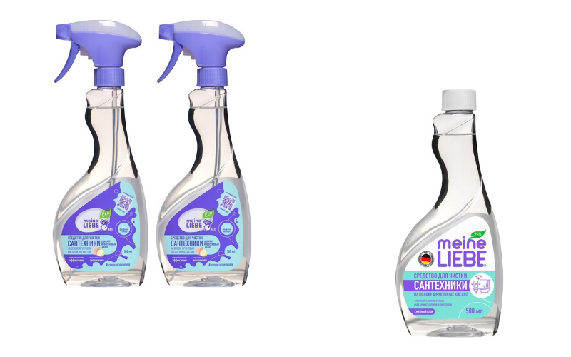 MEINE LIEBE для сантехники без хлора на фруктовых кислотах, 500 мл