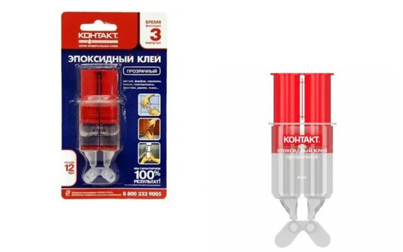 Контакт эпоксидный прозрачный (двухкомпонентный, шприц 6 мл)