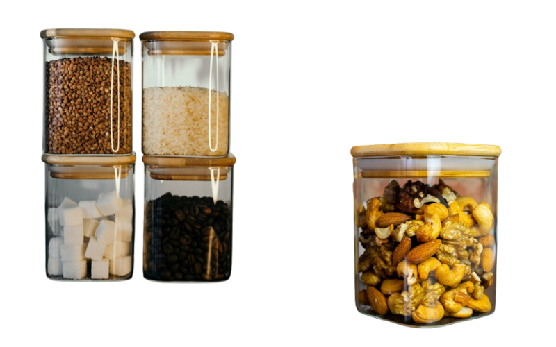 Family Shop (стеклянные баночки с бамбуковыми крышками, 3 или 4 шт)
