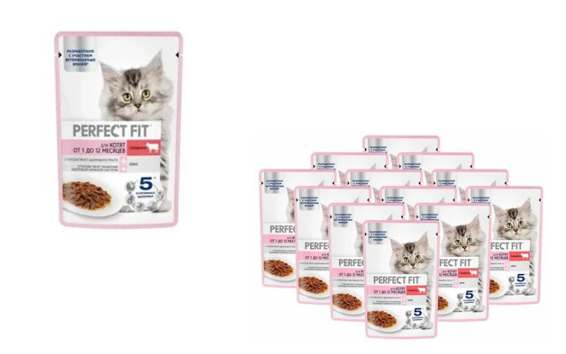 PERFECT FIT для котят с говядиной в соусе