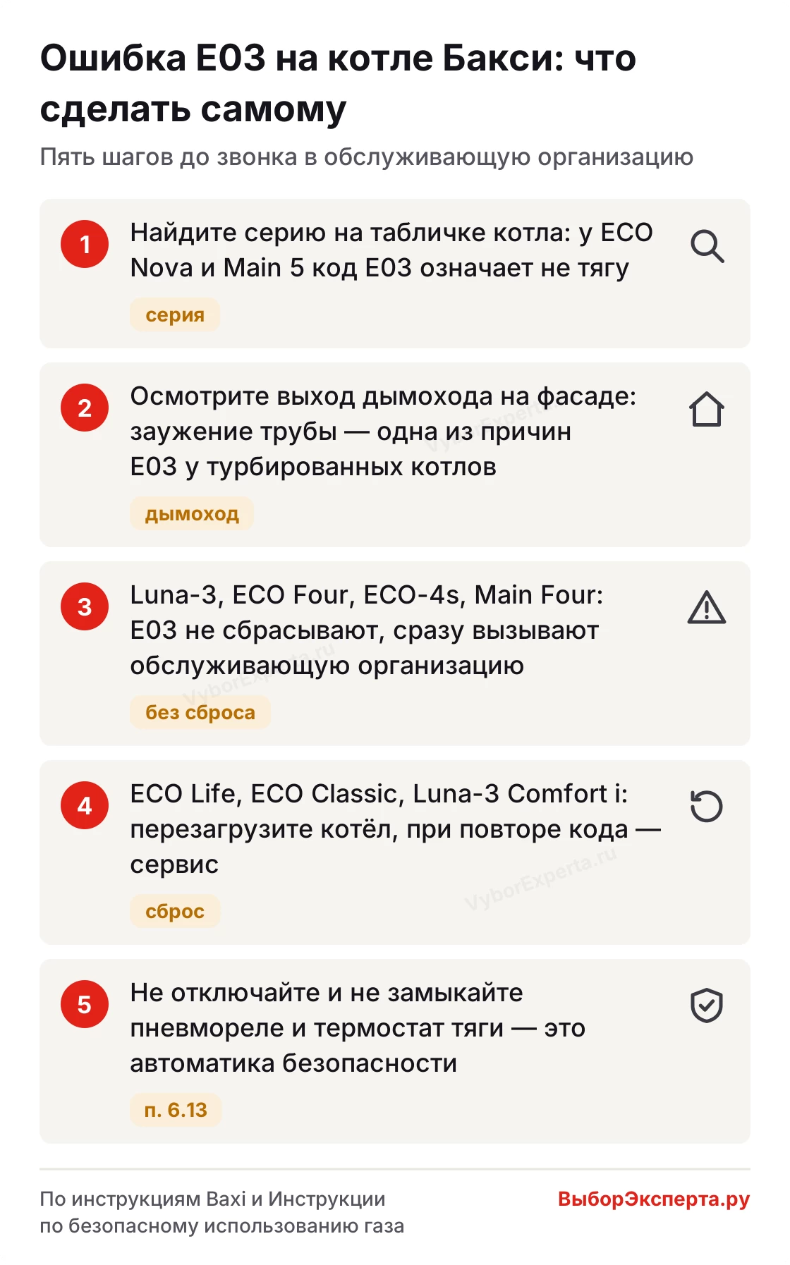 Котел Бакси, ошибка E03: как устранить самостоятельно — что владелец газового котла делает сам