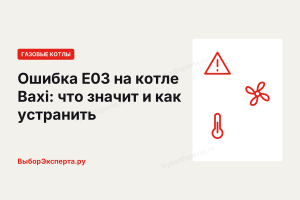 Ошибка E03 на котле Бакси (Baxi): что означает и что делать Ошибка E03 на котле Бакси (Baxi): что означает и что делать